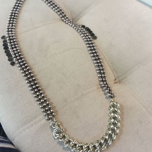 Silvertone Multi-Link Necklace  - Picture 2 of 4